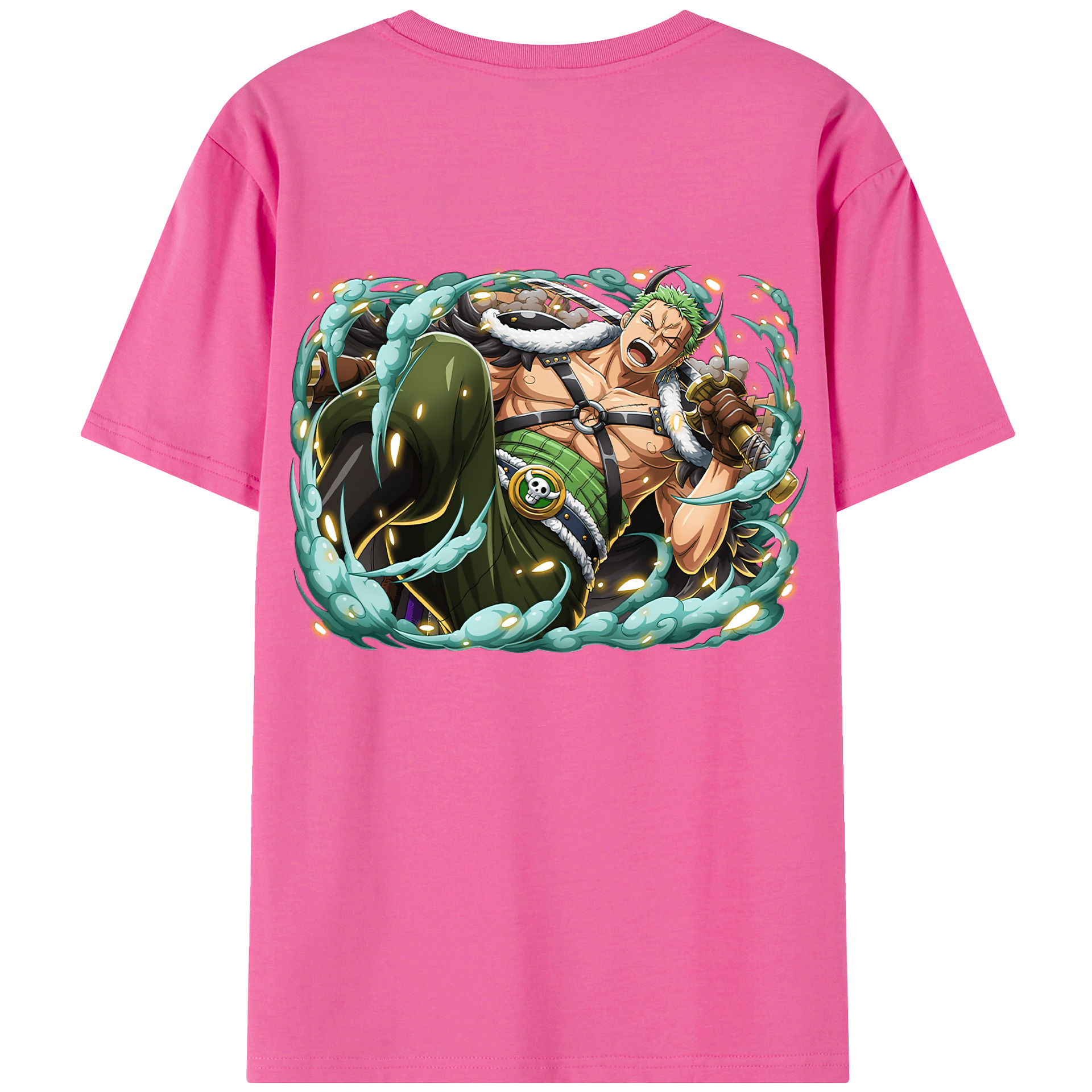 ワンピース ロロノア・ゾロ ONE PIECE Roronoa Zoro レディース半袖Tシャツ(バックプリント)